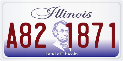 IL license plate A821871