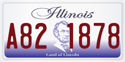 IL license plate A821878