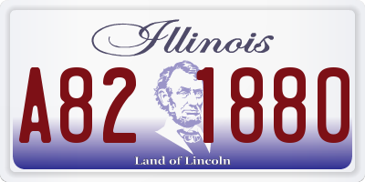 IL license plate A821880