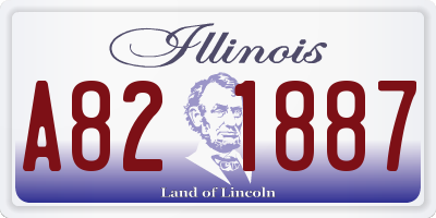 IL license plate A821887