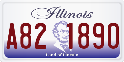 IL license plate A821890