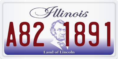 IL license plate A821891