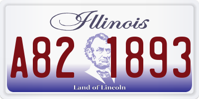 IL license plate A821893