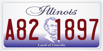 IL license plate A821897