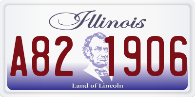IL license plate A821906