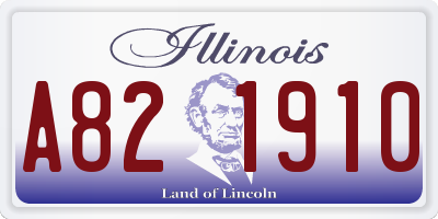 IL license plate A821910