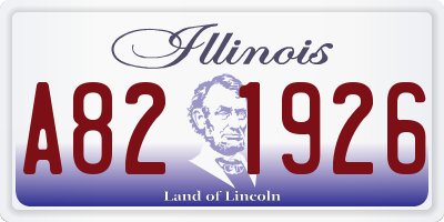 IL license plate A821926