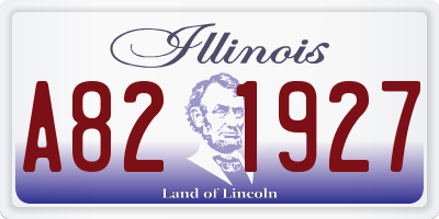 IL license plate A821927