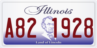 IL license plate A821928