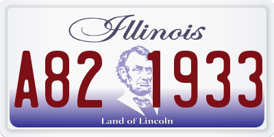 IL license plate A821933