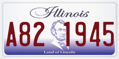 IL license plate A821945