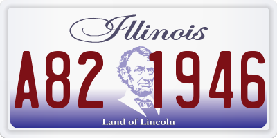 IL license plate A821946