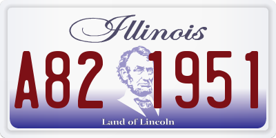 IL license plate A821951