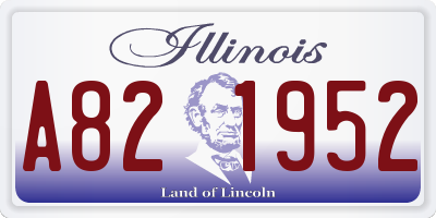 IL license plate A821952