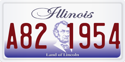 IL license plate A821954