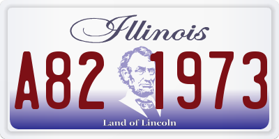 IL license plate A821973