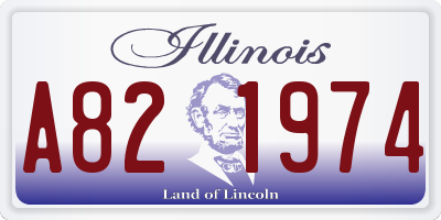 IL license plate A821974