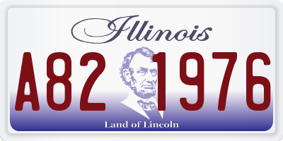 IL license plate A821976