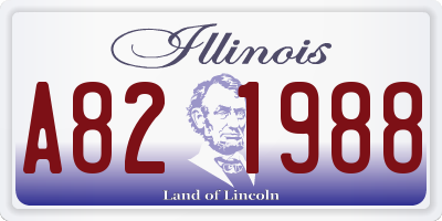 IL license plate A821988