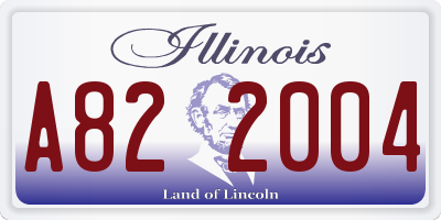 IL license plate A822004
