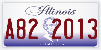 IL license plate A822013