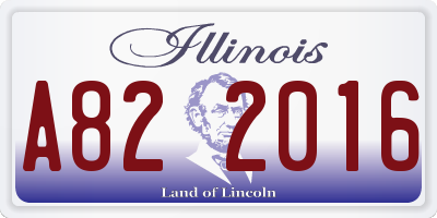 IL license plate A822016