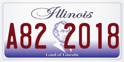 IL license plate A822018