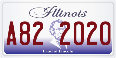 IL license plate A822020