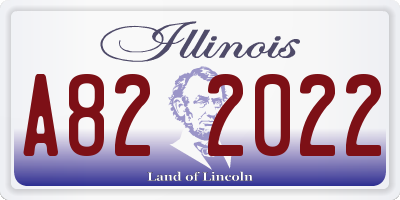IL license plate A822022