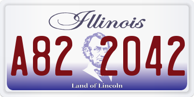 IL license plate A822042