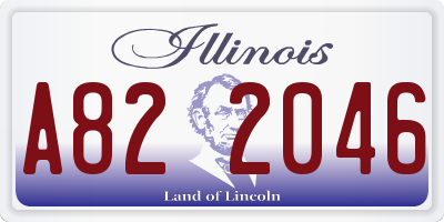 IL license plate A822046