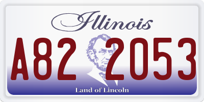 IL license plate A822053