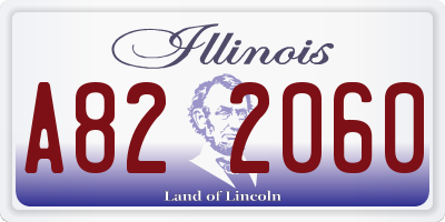 IL license plate A822060