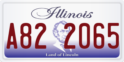 IL license plate A822065