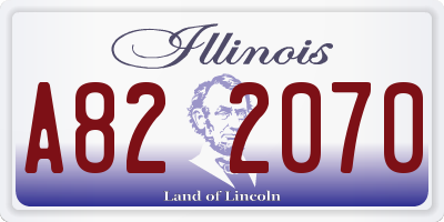 IL license plate A822070