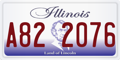 IL license plate A822076
