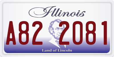 IL license plate A822081