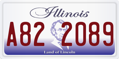 IL license plate A822089