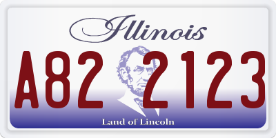 IL license plate A822123