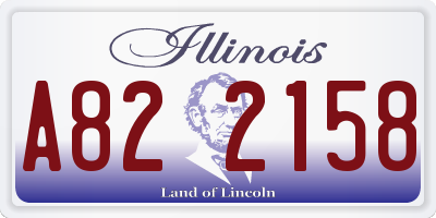 IL license plate A822158