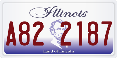IL license plate A822187