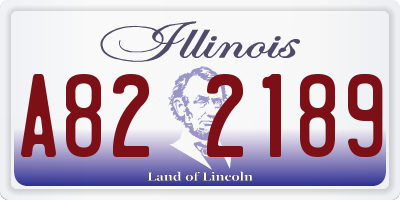IL license plate A822189