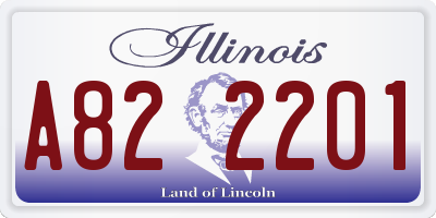 IL license plate A822201