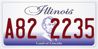 IL license plate A822235