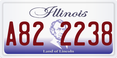 IL license plate A822238
