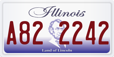 IL license plate A822242