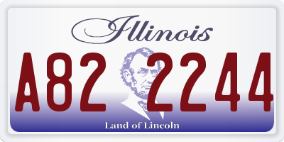 IL license plate A822244