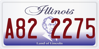 IL license plate A822275