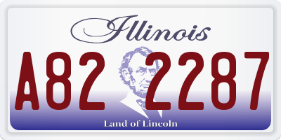IL license plate A822287