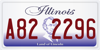IL license plate A822296